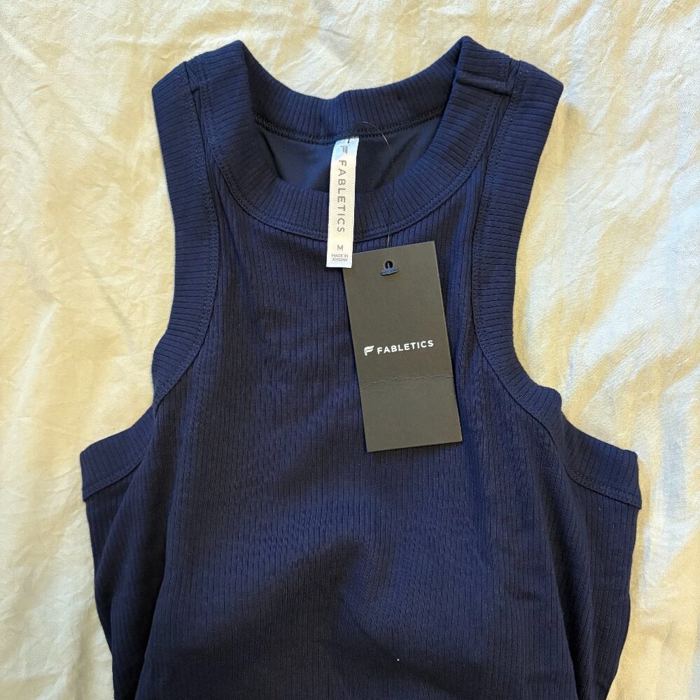 Fabletics High Neck Rib Built-In Bra Tank - Picture 6 of 6